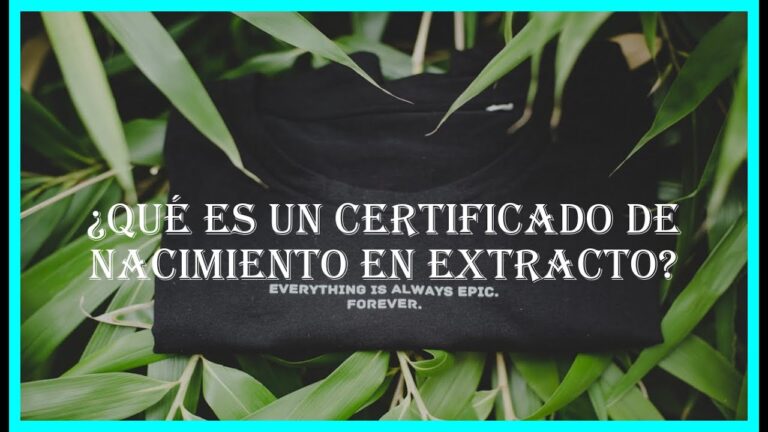 certificado en extracto de nacimiento