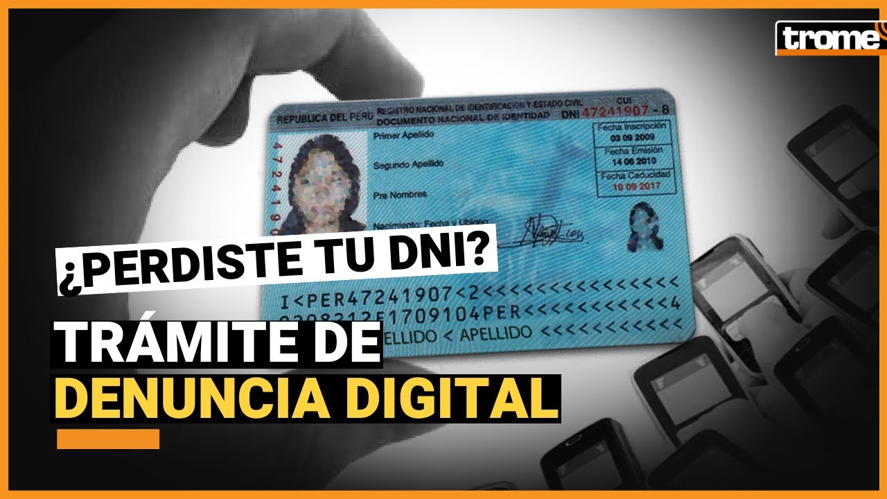 denuncia por perdida de dni