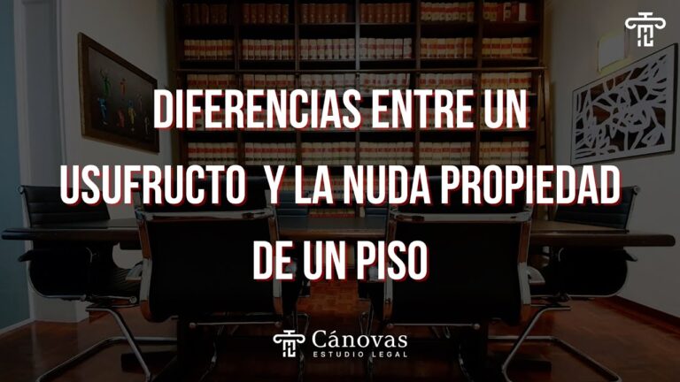 diferencia entre usufructo y nuda propiedad