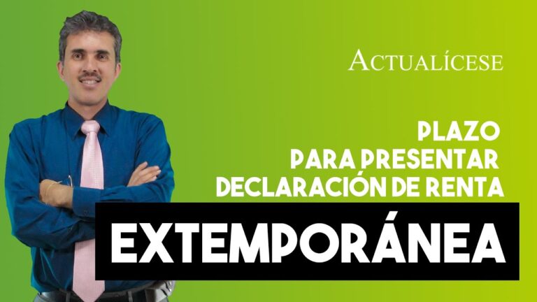 plazo para presentar la renta