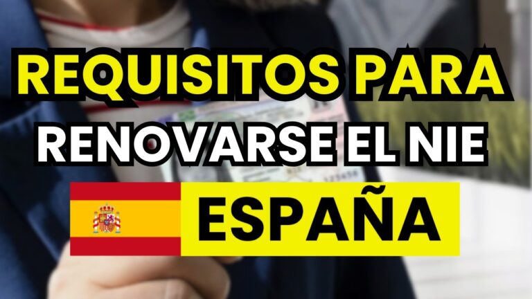 requisitos para renovar el nie