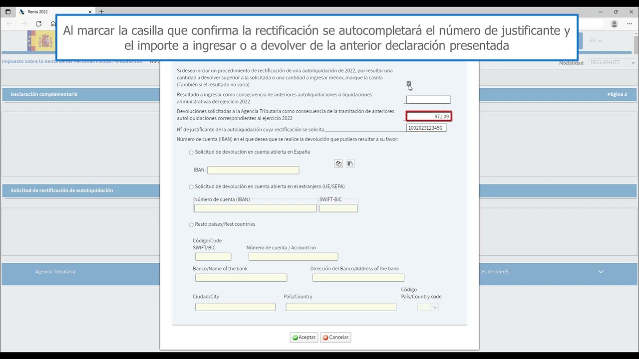 se puede modificar la declaración de la renta una vez presentada