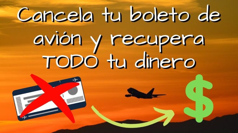te devuelven el dinero si cancelas un vuelo